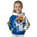 Barcelona Graphic Punisher Blue White Hoodie Best Selling