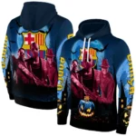 Barcelona Halloween Vibes Blue Black Hoodie Best Selling