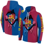 Barcelona Heartbeat Graphic Blue Hoodie Best Selling