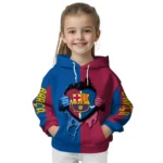Barcelona Heartbeat Graphic Blue Hoodie Best Selling