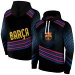 Barcelona Hexagonal Pattern Blue Black Hoodie Best Selling