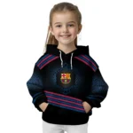 Barcelona Hexagonal Pattern Blue Black Hoodie Best Selling