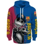 Barcelona Jack Skellington Blue Hoodie Best Selling