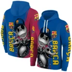 Barcelona Jack Skellington Blue Hoodie Best Selling