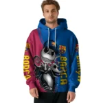 Barcelona Jack Skellington Blue Hoodie Best Selling
