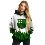 Barcelona Lucky Motif White Green Hoodie Best Selling