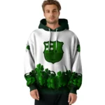 Barcelona Lucky Motif White Green Hoodie Best Selling