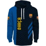 Barcelona Monogram Pattern Blue Hoodie Best Selling