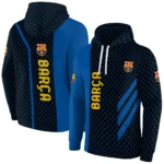 Barcelona Monogram Pattern Blue Hoodie Best Selling