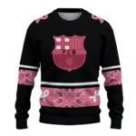 Barcelona Pink Ribbon Black Pink Sweater Best Selling