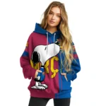 Barcelona Playful Snoopy Blue Hoodie Best Selling
