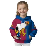 Barcelona Playful Snoopy Blue Hoodie Best Selling