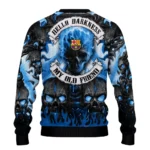 Barcelona Skull Intensity Blue Black Sweater Best Selling