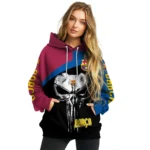 Barcelona Skull Punisher Black Hoodie Best Selling
