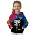 Barcelona Skull Punisher Black Hoodie Best Selling