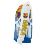Barcelona Skull Split Blue White Sweater Best Selling