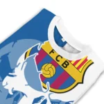 Barcelona Skull Split Blue White Sweater Best Selling