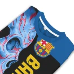 Barcelona Skull Swirl Blue Black Sweater Best Selling