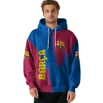 Barcelona Splatter Effect Blue Hoodie Best Selling