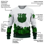 Barcelona St Patrick White Sweater Best Selling