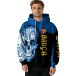 Barcelona Sugar Skull Blue Black Hoodie Best Selling