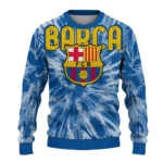 Barcelona Tie Dye Designs Blue Sweater Best Selling