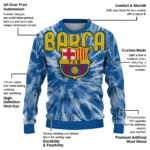 Barcelona Tie Dye Designs Blue Sweater Best Selling