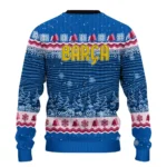 Barcelona Tree Pattern Blue Sweater Best Selling