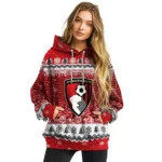 Bournemouth Christmas Trees Red Hoodie Best Selling