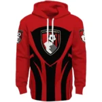 Bournemouth Concentric Lines Red Hoodie Best Selling