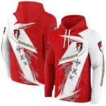Bournemouth Dynamic Slash Red White Hoodie Best Selling
