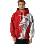 Bournemouth Dynamic Slash Red White Hoodie Best Selling