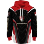 Bournemouth Futuristic Pattern Red Black Hoodie Best Selling