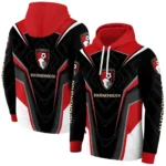 Bournemouth Futuristic Pattern Red Black Hoodie Best Selling