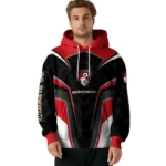 Bournemouth Futuristic Pattern Red Black Hoodie Best Selling