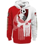 Bournemouth Graphic Punisher Red White Hoodie Best Selling