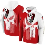 Bournemouth Graphic Punisher Red White Hoodie Best Selling