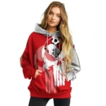 Bournemouth Graphic Punisher Red White Hoodie Best Selling