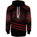 Bournemouth Hexagonal Pattern Red Black Hoodie Best Selling