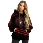 Bournemouth Hexagonal Pattern Red Black Hoodie Best Selling