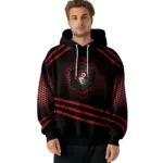 Bournemouth Hexagonal Pattern Red Black Hoodie Best Selling