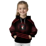 Bournemouth Hexagonal Pattern Red Black Hoodie Best Selling
