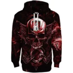 Bournemouth Skull Artwork Red Black Hoodie Best Selling