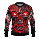 Bournemouth Skull Intensity Red Black Sweater Best Selling