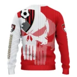 Bournemouth Skull Split Red White Sweater Best Selling