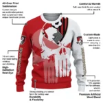 Bournemouth Skull Split Red White Sweater Best Selling
