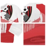 Bournemouth Skull Split Red White Sweater Best Selling