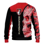 Bournemouth Skull Swirl Red Black Sweater Best Selling