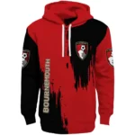 Bournemouth Splatter Effect Red Hoodie Best Selling