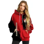 Bournemouth Splatter Effect Red Hoodie Best Selling